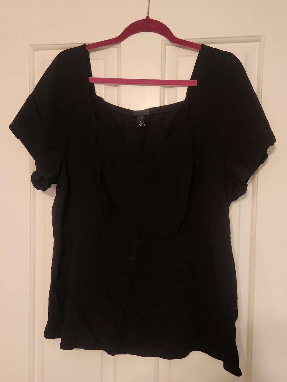 Torrid Black Flutter Sleeve Top